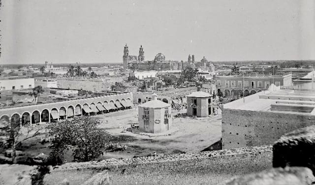 vintage image of market in Merida mexico