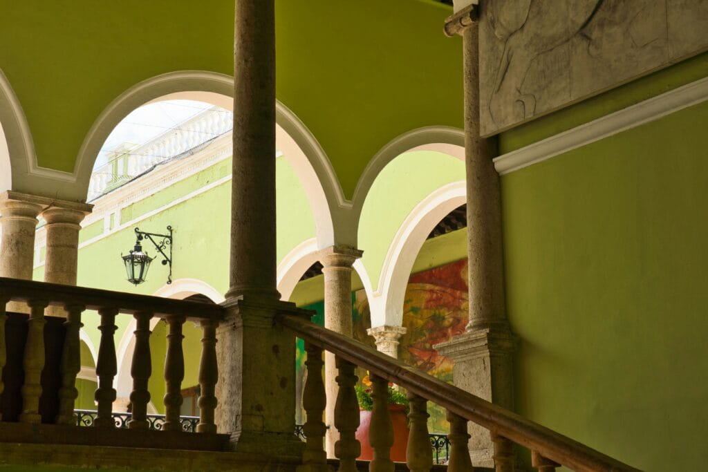Green arches beautiful architecture